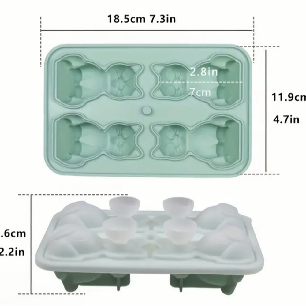 Cat Silicone Ice Cube Tray Mold - New - Picture 9 of 9